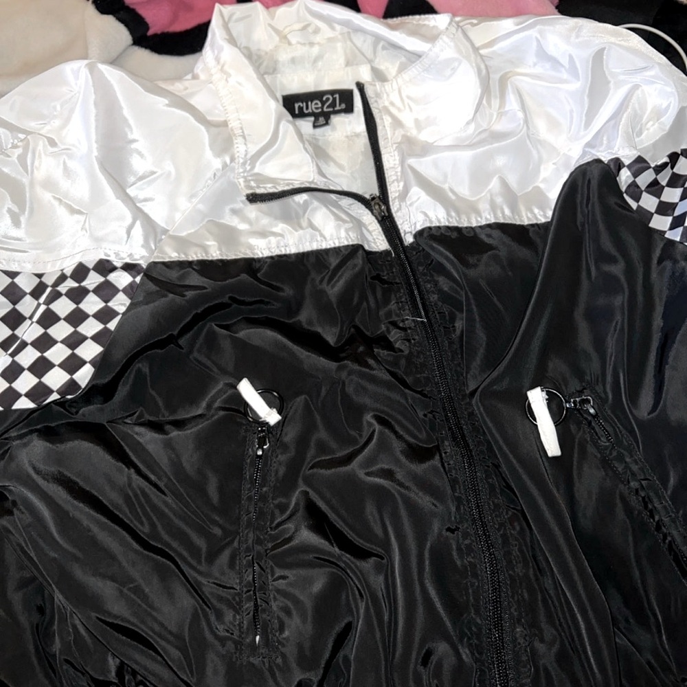 checkered bomber jacket